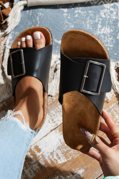 Buckle Strap Flat Sandals